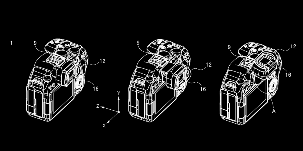 Canon patents a built-in tilting viewfinder
