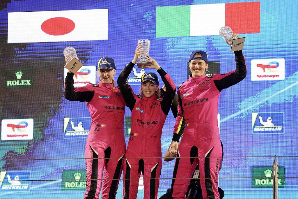 Iron Dames “emotional” after historic all-female WEC win in Bahrain Iron Dames “emotional” after historic all-female WEC win in Bahrain