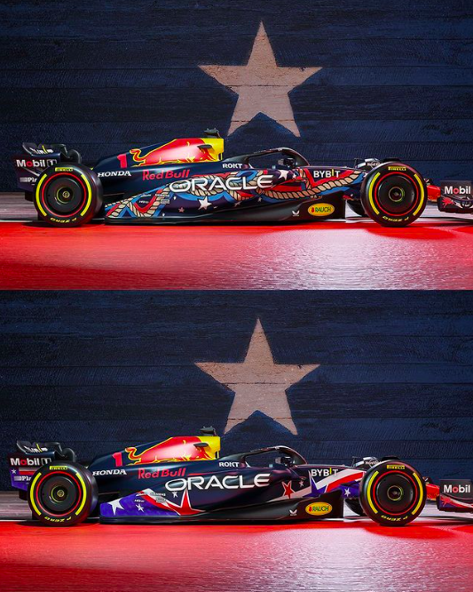 Два варианта ливреи RB19 © Red Bull