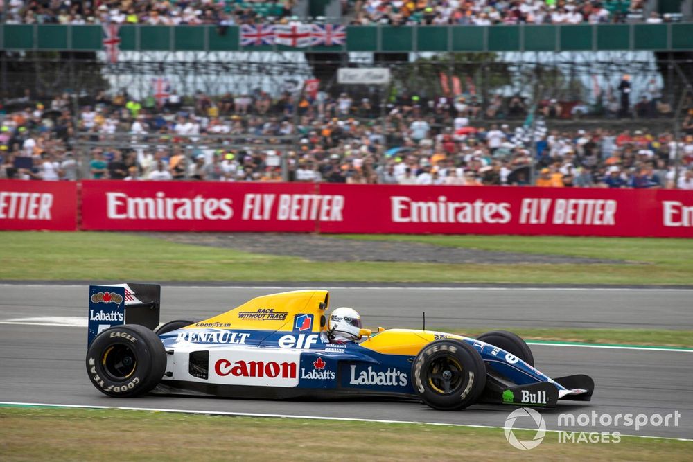Sebastian Vettel drove the 1992 Williams using sustainable fuels at Silverstone last year