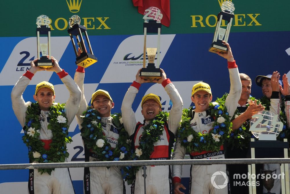 Jarvis (left) finished second outright as part of 2017 LMP2 class-winning lineup at Le Mans for Jota and reckons it will be missed from the WEC