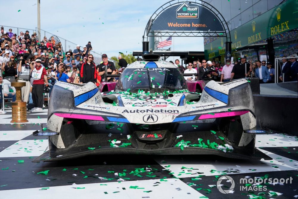 HPD brand Acura took the first win of IMSA's LMDh era with Meyer Shank Racing at the Daytona 24 Hours