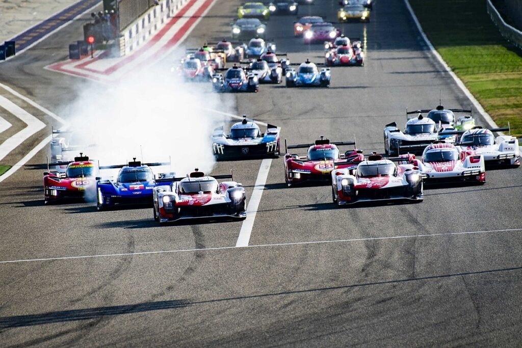 Toyota holds 1-2 at halfway mark in finale Toyota holds 1-2 at halfway mark in finale