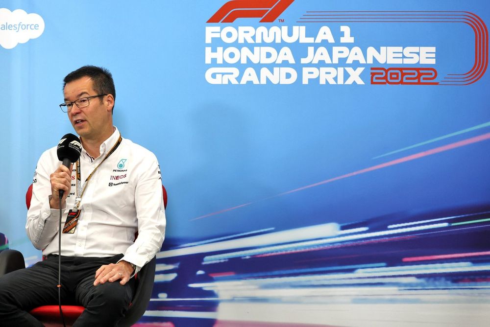 Mike Elliott, Technology Director, Mercedes AMG, in the Press Conference