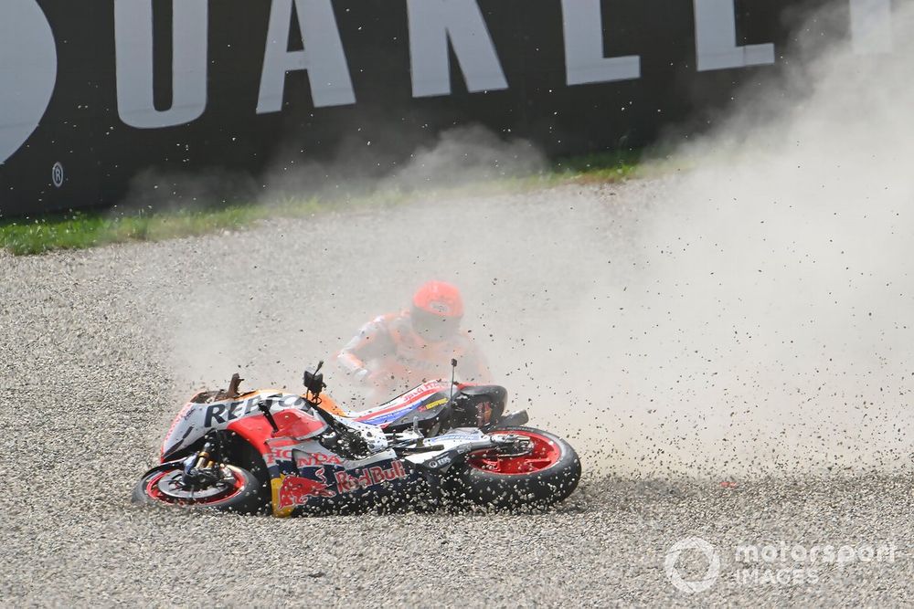 Marquez has crashed 11 times already in 2023 as of qualifying in Germany, putting him seven away from his 2022 season tally
