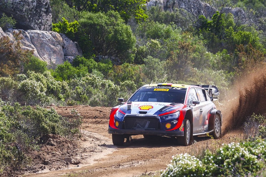 Neuville heads Hyundai 1-2 after Ogier crashes out