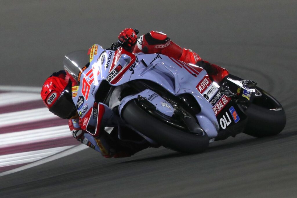 Marquez tops shortened second practice at wet Losail Marquez tops shortened second practice at wet Losail