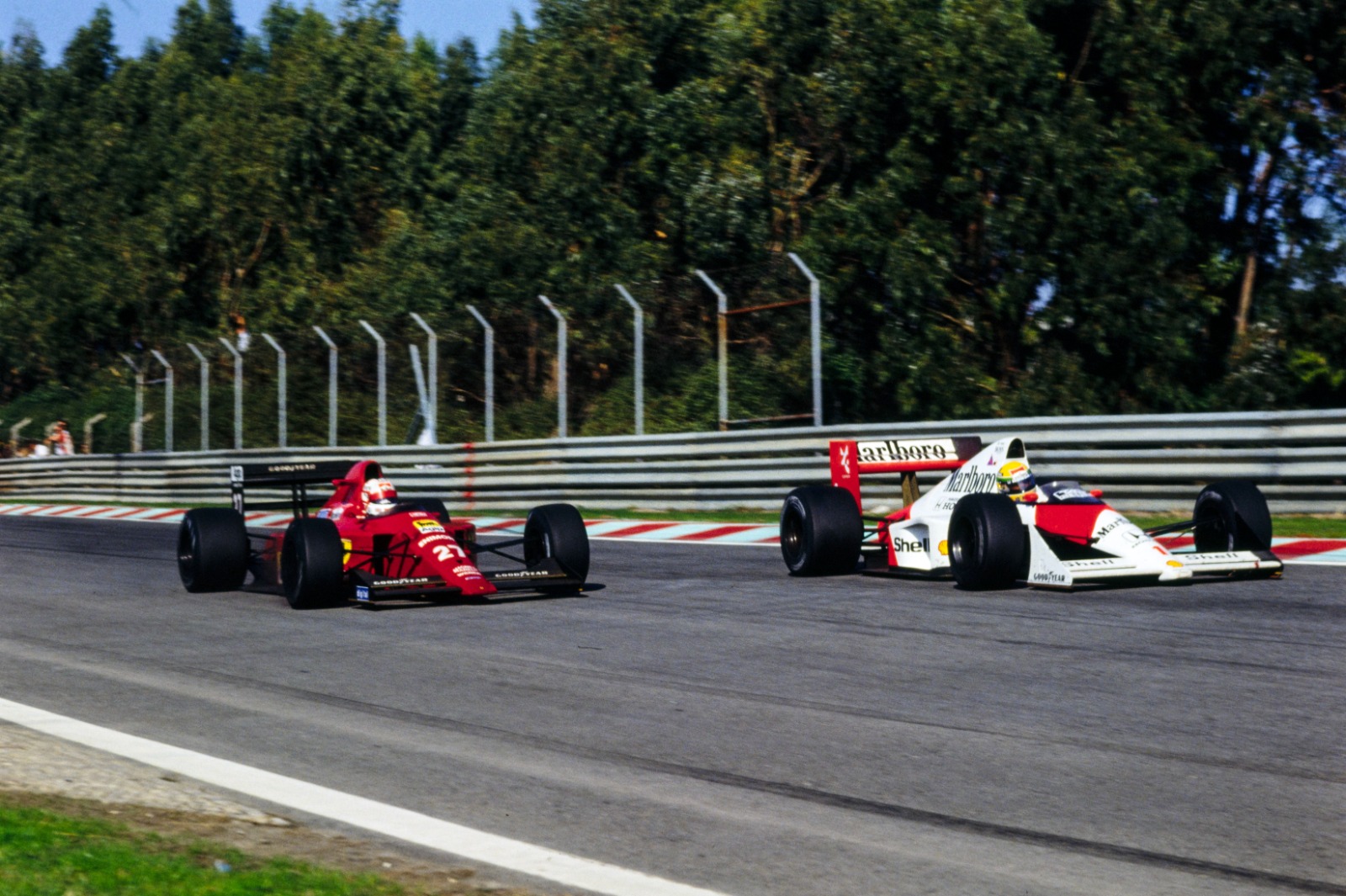 Mansell was already in hot water for pitlane antics before colliding with Senna