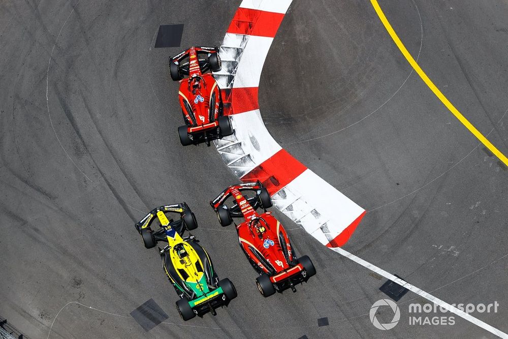 Sainz was lucky to be given a reprieve after contact at the race start with Piastri