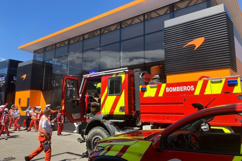 Fire alarm at the McLaren Hospitality