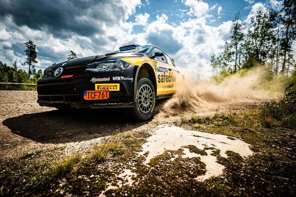 Solberg put on a show in the FIA European Rally Championship