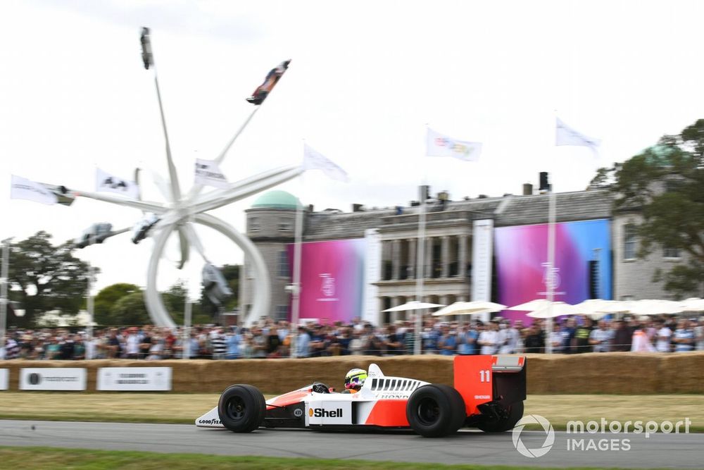 Bruno Senna will drive the McLaren-Honda MP4/4 in which his uncle Ayrton won his first world title in 1988