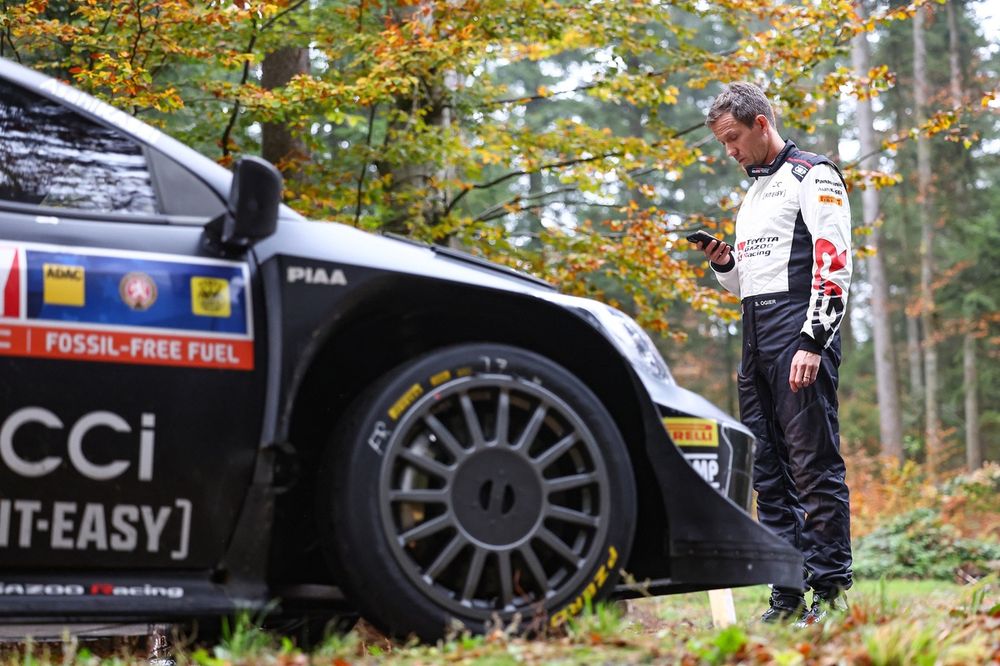 Ogier's rally came to an abrupt end with a crash on an unscouted stage