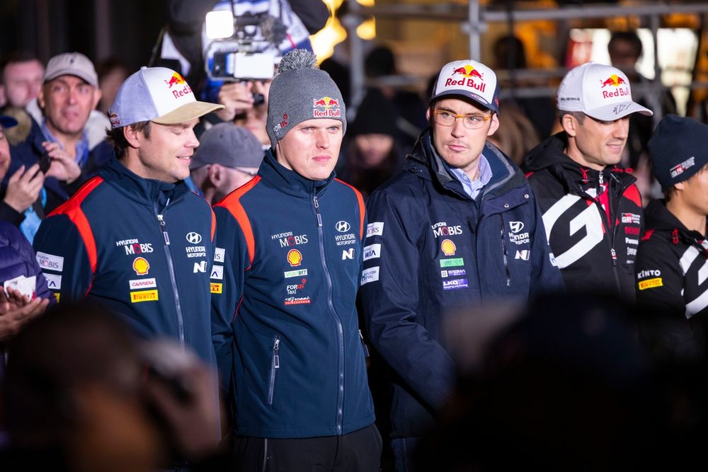 Andreas Mikkelsen, Hyundai World Rally Team, Ott Tänak, Hyundai World Rally Team, Thierry Neuville, Hyundai World Rally Team