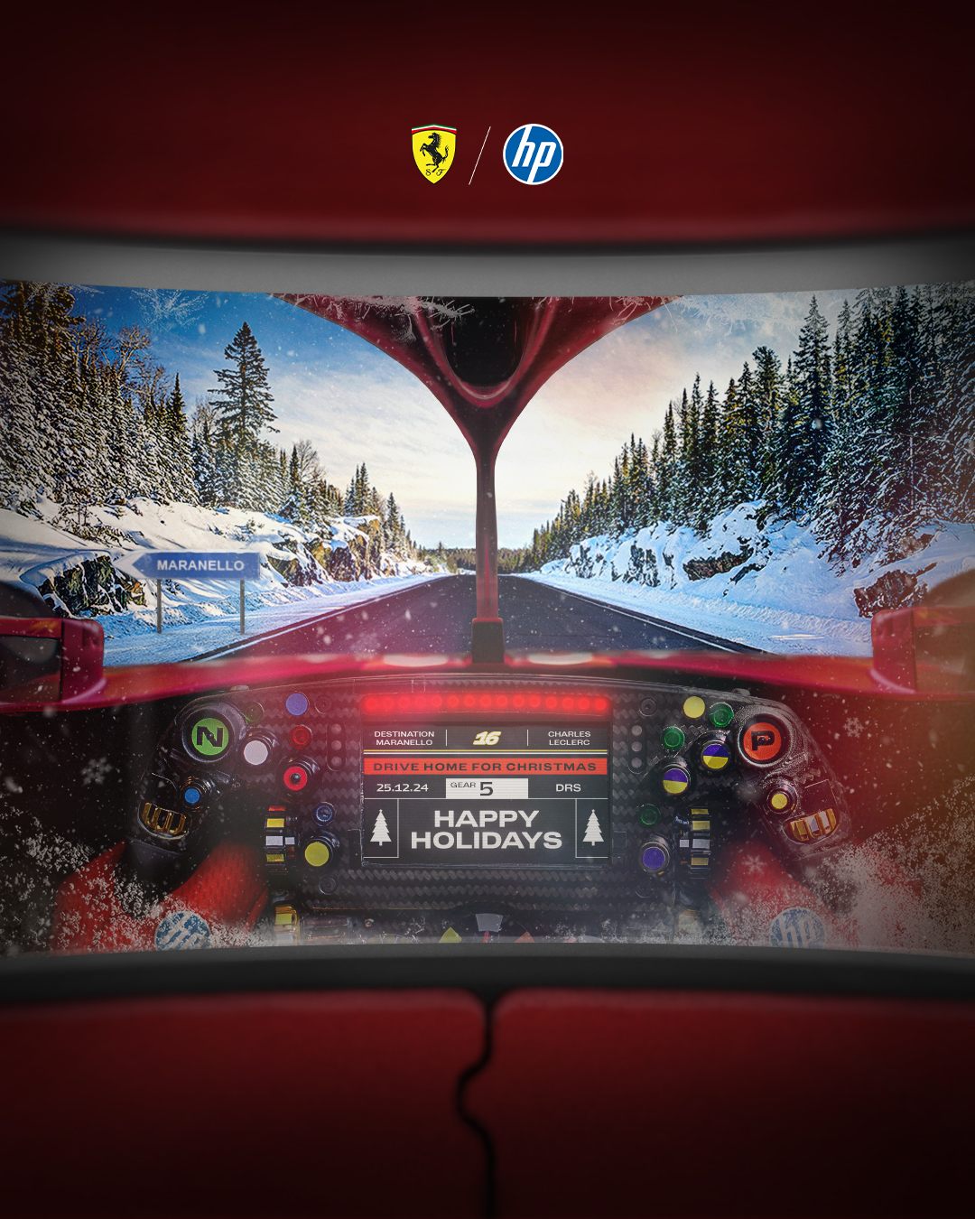 Открытка от Ferrari © Соцсети