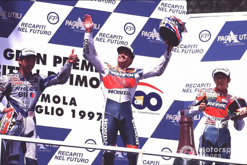 Mick Doohan, Nobuatsu Aoki and Takuma Aoki