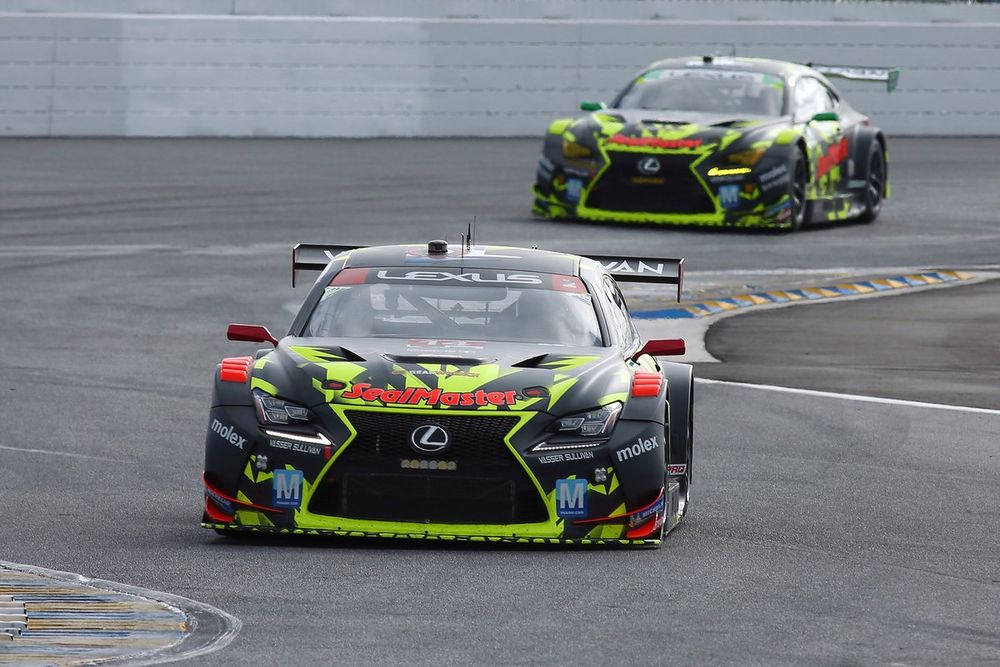 #14 VasserSullivan Lexus RC F GT3: Jack Hawksworth, Ben Barnicoat, Kyle Kirkwood, Mike Conway, #12 VasserSullivan Lexus RC F GT3: Frankie Montecalvo, Parker Thompson, Aaron Telitz, Ritomo Miyata