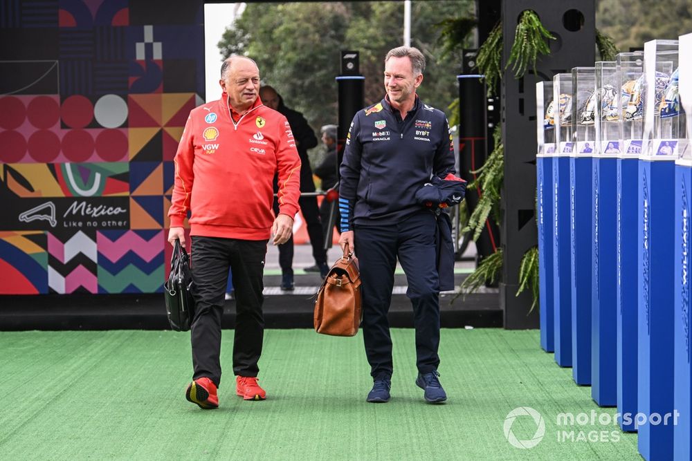 Frederic Vasseur, Team Principal and General Manager, Scuderia Ferrari, Christian Horner, Team Principal, Red Bull Racing 