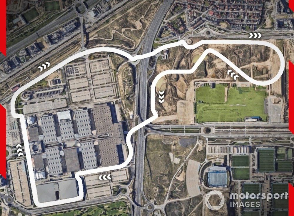 The new Madrid Formula One track layout