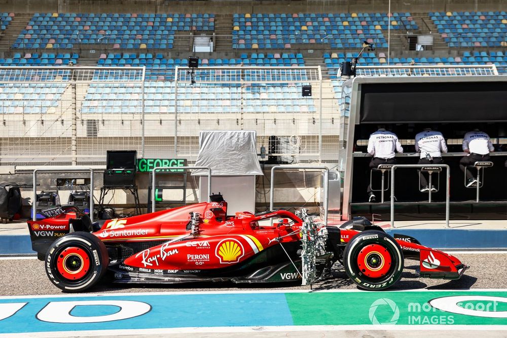 Charles Leclerc, Ferrari SF-24, in the pit lane