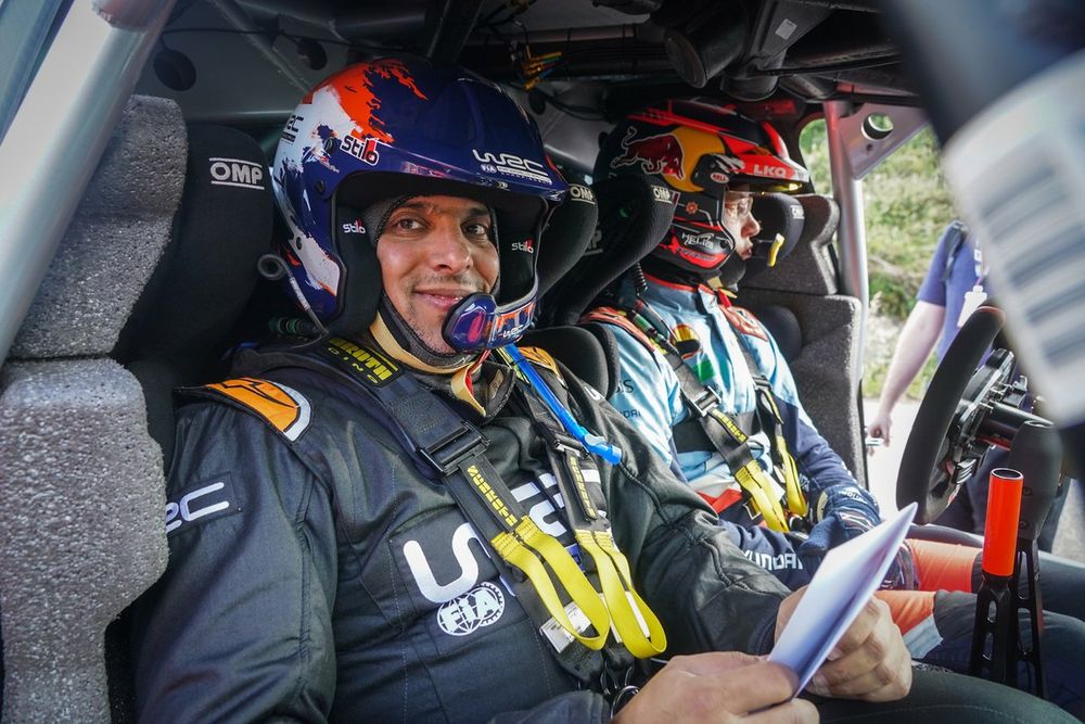 HRH Prince Khalid Bin Sultan Al Abdullah Al-Faisal, Chairman of the Saudi Automobile and Motorcycle Federation and the Saudi Motorsport Company with Thierry Neuville